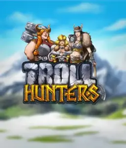 Step into the world of "Troll Hunters," where bold Viking warriors stand ready to battle their foes. The logo shows a male and female Viking, dressed for battle, with a chilly mountainous backdrop. They emanate strength and courage, capturing the spirit of the game's adventurous theme.